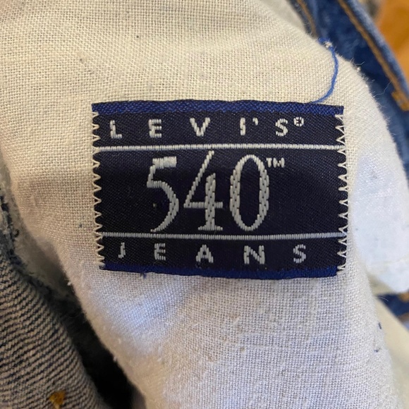 Vintage Mens Levi's 540 Jeans 42x32 Relaxed Fit Dark Blue Made in USA - Picture 8 of 10